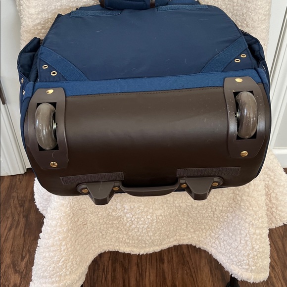 Stella McCartney Navy Rolling LeSportsac Traveler Rucksack Sky Bag. - Picture 10 of 11